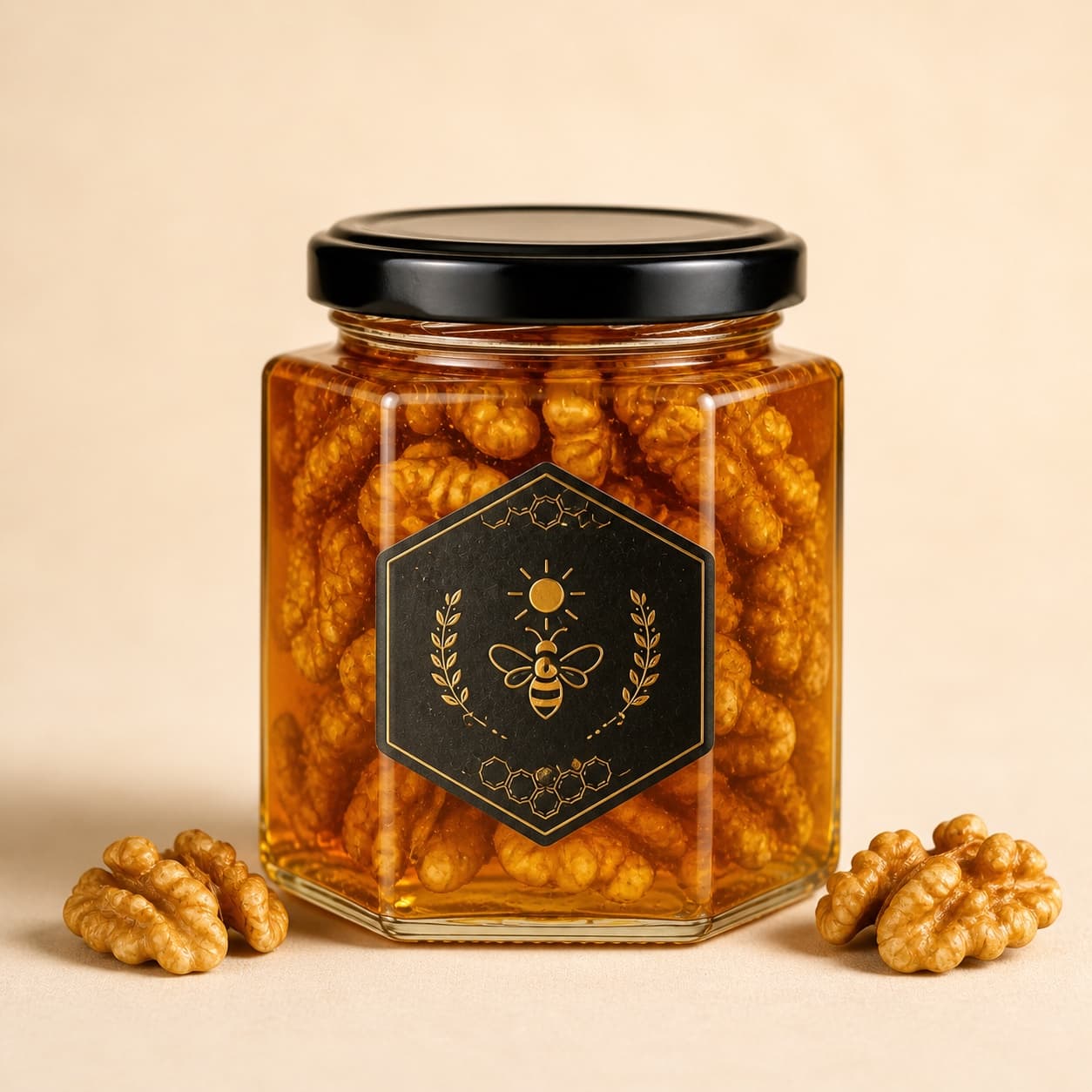 Miel con nueces