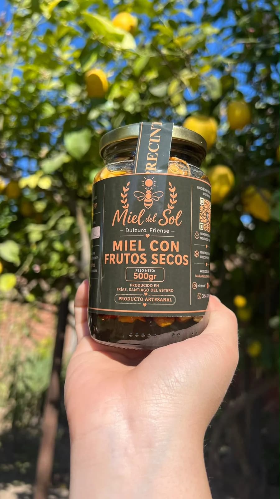 Miel con frutos secos